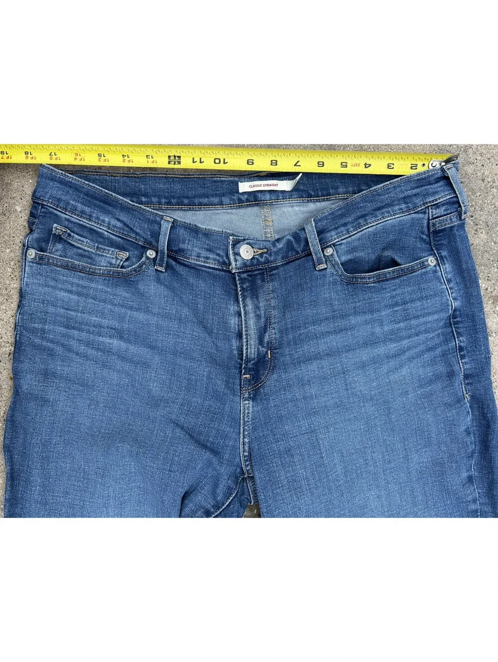Levis Denim Blue Jeans Women 16 Blue Classic Fit Mid Rise Straight Leg
